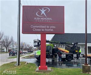 Rush Memorial Hospital: Custom Pylon Sign Revision