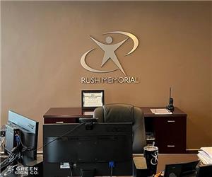 Rush Memorial Hospital: Interior Wall Logo