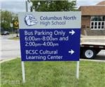 Columbus North High School: Custom Wayfinding Signs