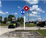 Dominos (Martinsville, IN): Custom Restaurant Pylon Sign