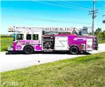 Greensburg (IN) Fire Dept.: Custom Temporary Breast Cancer Awareness Wrap 2023