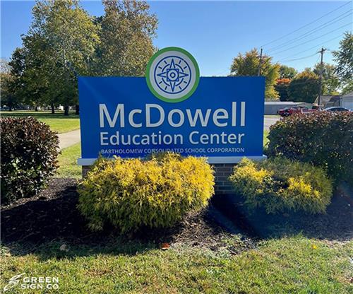 BCSC McDowell Education Center: Custom School Main ID Sign