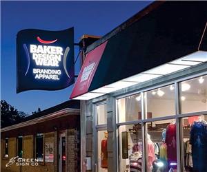 Baker Design Wear - Custom Awning Night View