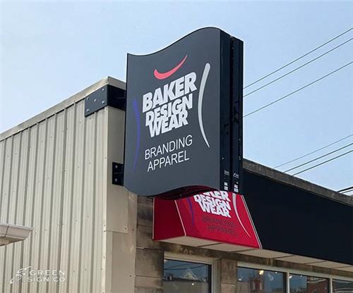 Baker Design Wear - Custom Internally Illuminated Blade Mount Sign