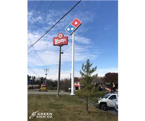 Batesville Dominos: Lighted Hi Rise Restaurant Sign 