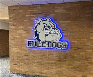 Columbus North High School: Custom Reverse Halo Lit Sign