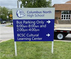 Columbus North High School: Custom Wayfinding Signs