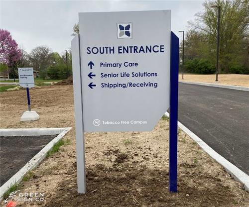 Decatur County Memorial Hospital: Custom Parking Lot Directional Signs
