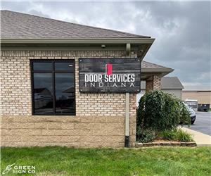 Door Services Indiana: Custom Single Sided Architectural Business Sign