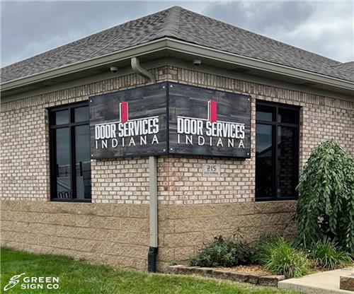 Door Services Indiana: Custom Single Sided Architectural Business Sign