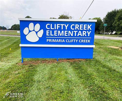 Clifty Creek Elementary School - Custom Main ID/Monument Sign 