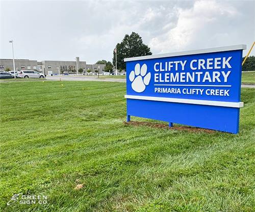 Clifty Creek Elementary School - Custom Main ID/Monument Sign