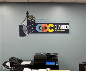 Greensburg Decatur County Chamber of Commerce: Custom Interior Wall Logo