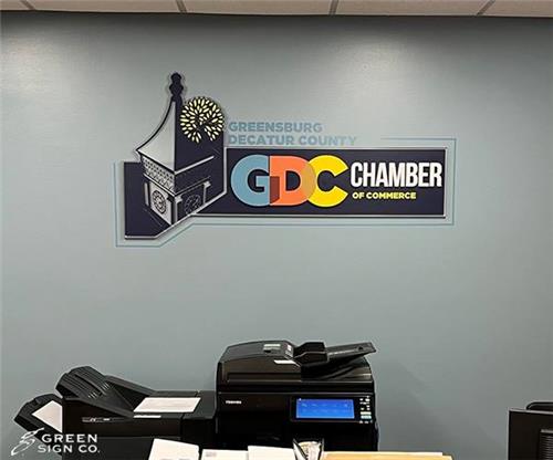 Greensburg Decatur County Chamber of Commerce: Custom Interior Wall Logo