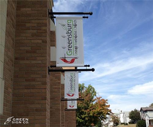 Greensburg United Methodist Church: Custom Pole Banners