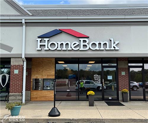 Home Bank Mooresville: Custom Internally Illuminated Channel Letters
