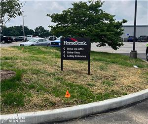 Home Bank (Mooresville, IN): Custom Architectural Post Panel Directional Signs