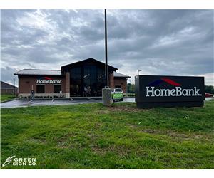 Home Bank (Mooresville, IN): Custom Bank Main ID Sign