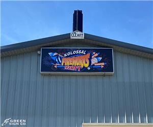 Kolossal Fireworks Insanity: Custom Internally Illuminated Building Signs