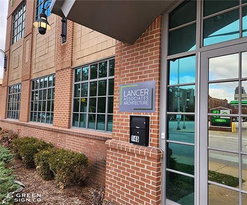 Lancer Associates Architecture: Custom Exterior Office Building Sign