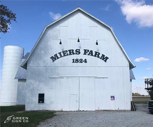 Miers Farm Corp. - Dimensional Letters with Gooseneck Lighting