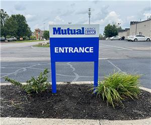 Mutual Savings Bank (Greenwood, IN): Custom Architectural Bank Directional Signs