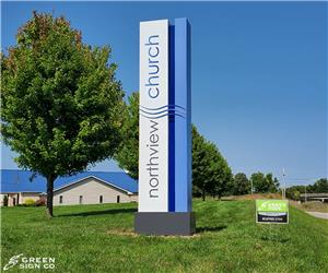 Northview Assembly of God Church: Custom Internally Illuminated Church Sign - Columbus Indiana