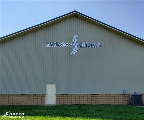 Northview Assembly of God Church: Custom Non-Lit Church Wall Sign - Columbus Indiana