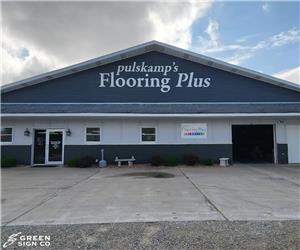 Pulskamp's Flooring Plus: Custom Dimensional Wall Sign
