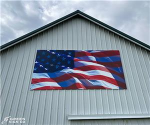 Reed Family: Custom Barn Flag Sign
