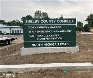 Shelby County Highway Dept.: Custom Architectural Main ID Sign