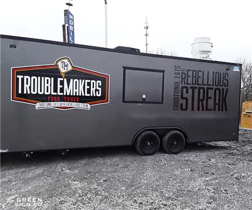 Troublemakers Food Truck: Custom Food Truck Trailer Graphics