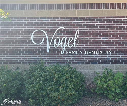 Vogel Family Dentistry: Custom Dimensional Wall Letters - Dentist Office Sign 