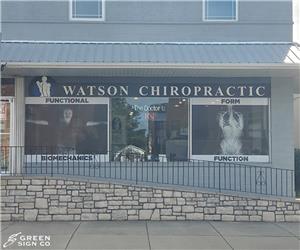 Watson Chiropractic Center: Custom Perforated Window Graphics