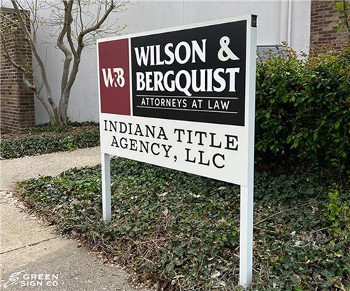 Wilson &amp; Bergquist Attorneys at Law: Custom Architectural Post Panel Main ID Sign