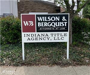 Wilson & Bergquist Attorneys at Law: Custom Architectural Post Panel Main ID Sign