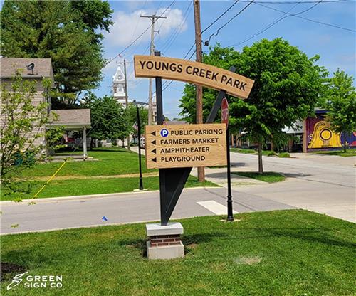Youngs Creek Park: Custom Wayfinding/Directional Park Signs