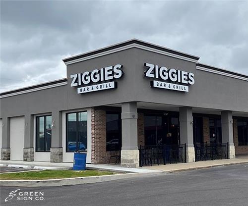 Ziggie&#39;s Bar &amp; Grill: Custom Internally Illuminated Restaurant Channel Letters