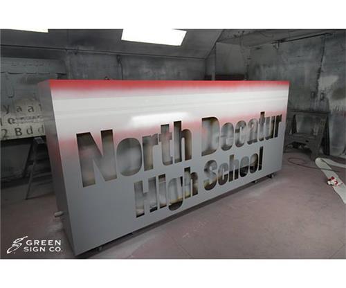 North Decatur High School - Main ID Sign w/ Electronic Message Center