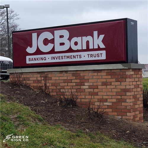 JCBank - Custom Internally Illuminated Monument Sign